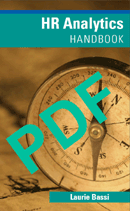 Cover of HR Analytics Handbook with the letters PDF on top.